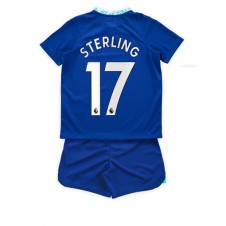 Chelsea Raheem Sterling #17 Hemmaställ Barn 2022-23 Korta ärmar (+ Korta byxor)